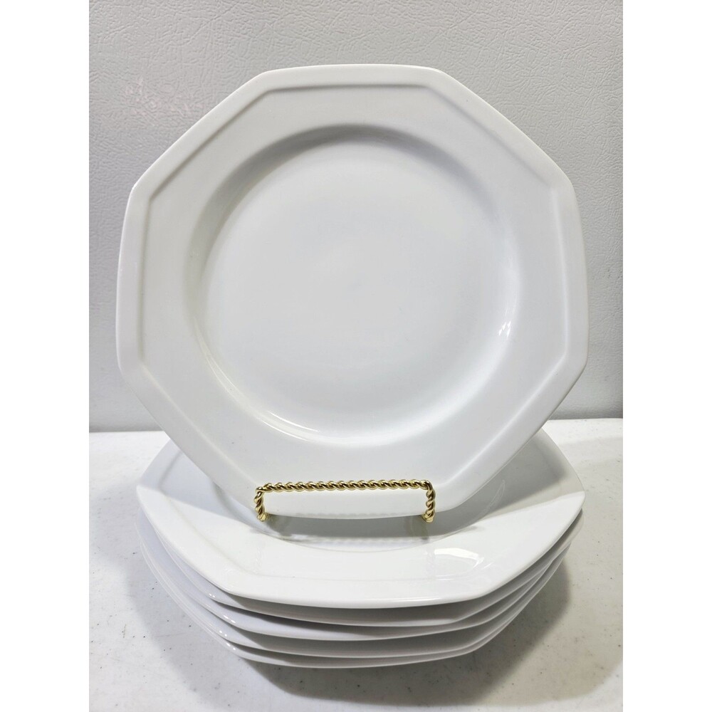 Set Of 6 Savoir Vivre Maison Blanche White Dinner Plates 10" Y0008